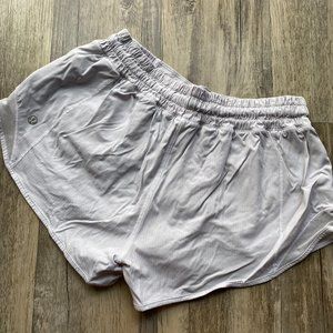 White Lululemon Hotty Hot Shorts
